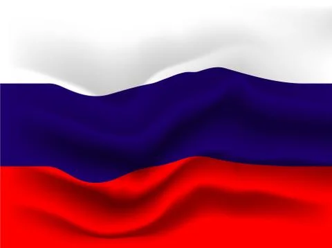 Waving Russian flag vector.Russian flag vector.National flag of russia. Stockillustratie