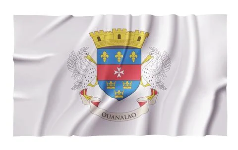 Waving Saint Barthelemy Flag Stock Illustration