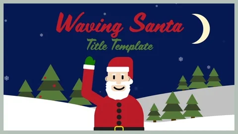 Waving Santa Title Stock After Effects