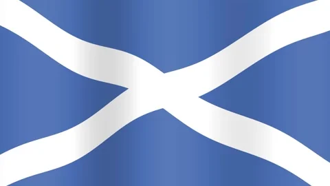 Waving Scotland Flag Background with Seamless Looping Motion Video stock 341066441