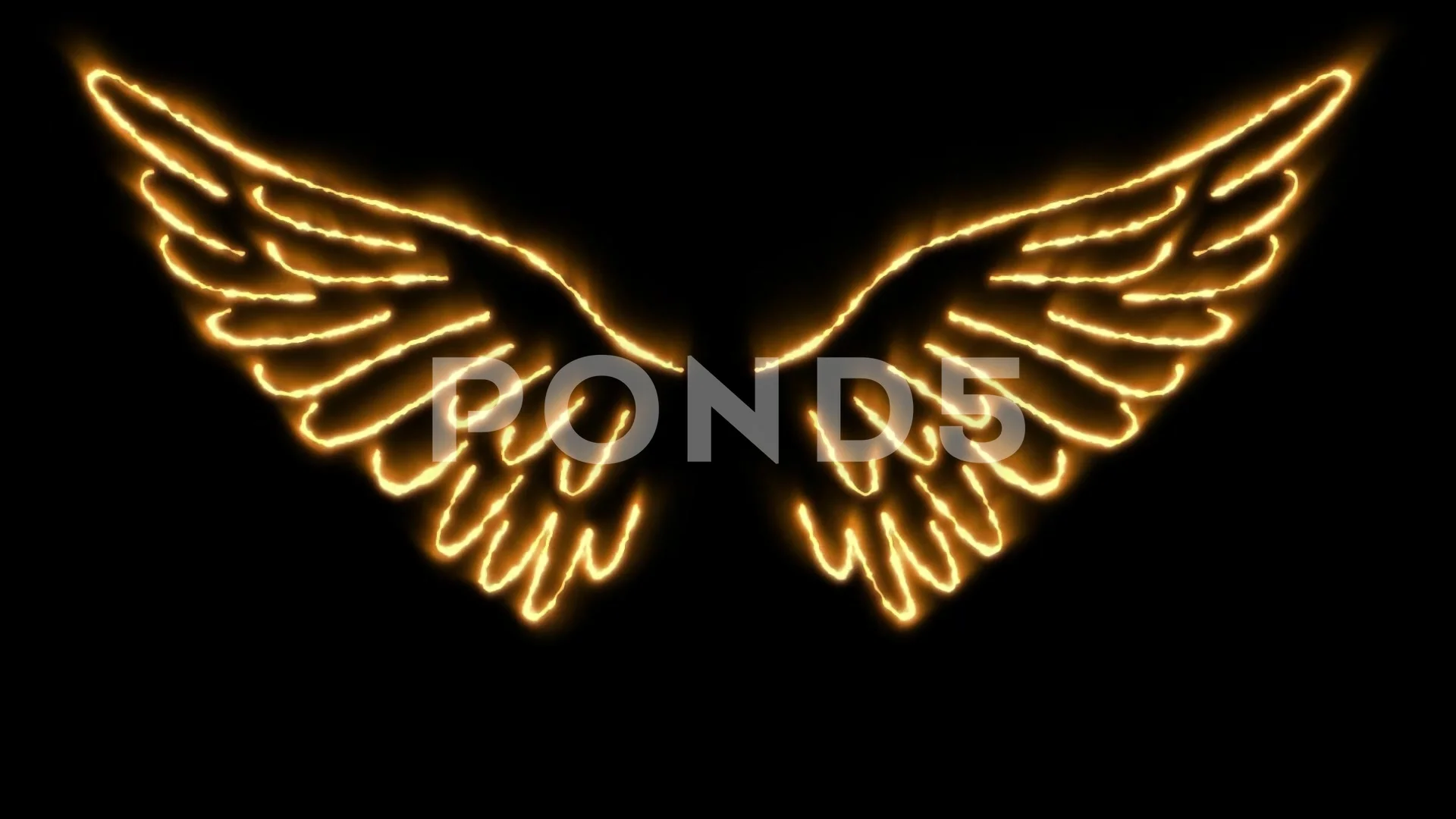 Shiny Angel Wings Stock Illustration - Download Image Now - Gold