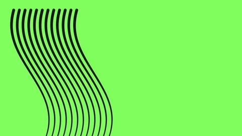 Waving side lines 300px with tepered end Stock Footage 333668945