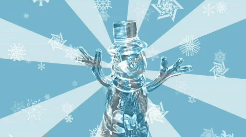 Waving Snowman-loop 1080 Stock Footage 571565