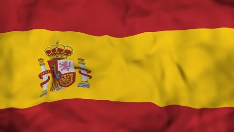 Waving Spain Flag Background, 4k Render, 3D animation Stock-Footage 91984926