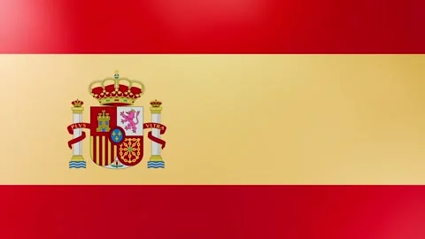 Waving Spanish Flag Stock Footage 292526700