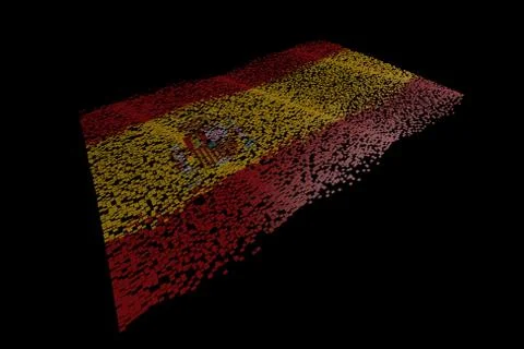 Waving Spanish flag Ilustración de archivo