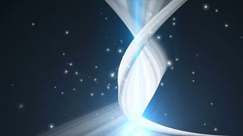 Waving string and particles. Abstract background Stock Footage 73376024