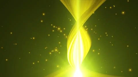 Waving string and particles. Abstract background Stock Illustration