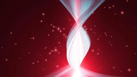 Waving string and particles. Abstract background Stock Illustration