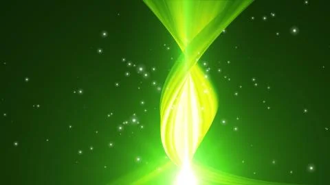 Waving string and particles. Abstract background Illustrazione stock