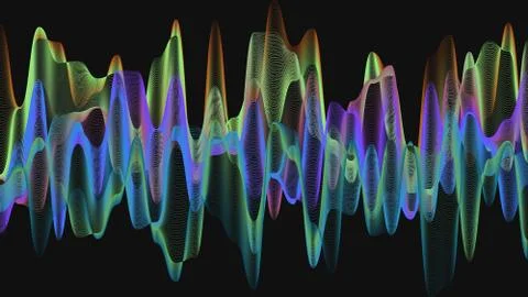 With waving stroke abstract technology background Stock Illustration