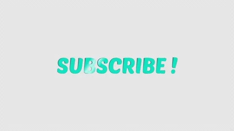 Waving SUBSCRIBE! animated text. ProRes 4444 Alpha transparent. Видео 316784415