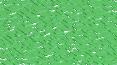 Waving surface with green cubes with lights animation background Stock Footage 95765584