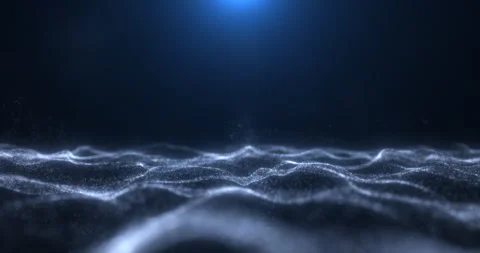 The waving surface of the ocean is made of particles 2 Stock Footage 279779785