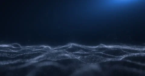 The waving surface of the ocean is made of particles 5 Stock Footage 279780145
