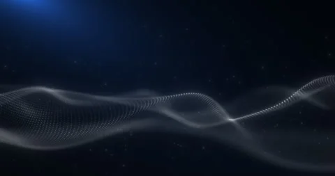 The waving surface of the ocean is made of particles Stock Footage 279780494