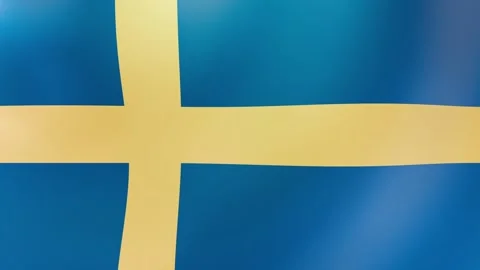 Waving Swedish Flag Stock Footage 292527691