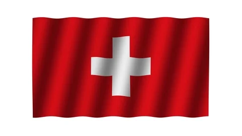 Waving Swiss flag. Stock Footage 113676208