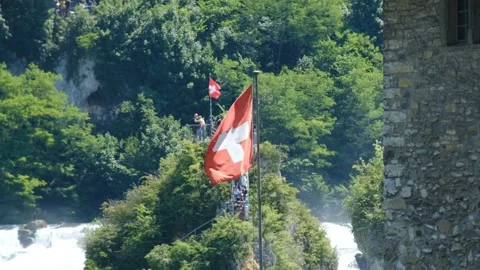 Waving Switzerland Flag Stock Footage 197822630