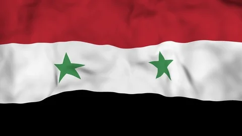 Waving Syrian Flag Background, 4k Render, 3D animation Stock-Footage 91977273