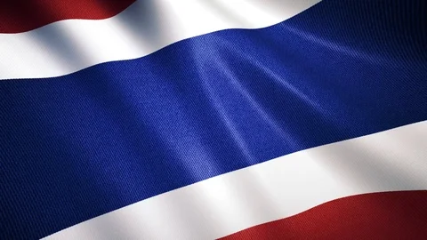 Waving Tailand Flag Stock Footage 100177882