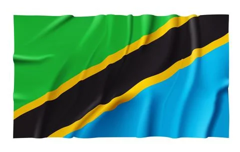 Waving Tanzania Flag Stock Illustration