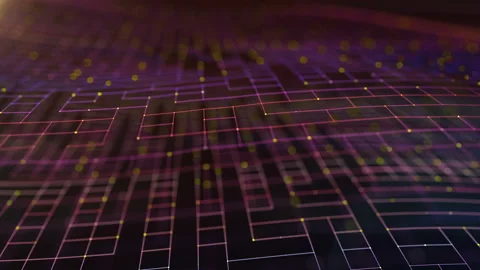 Waving Technological HUD animation animation.Abstract technology background Stock Footage 165837026