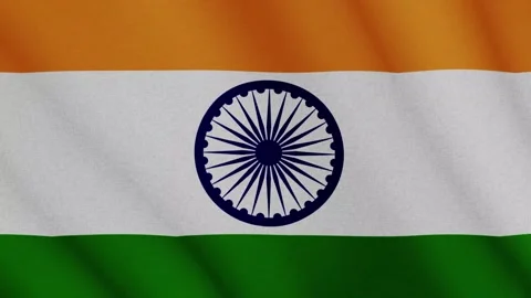 Waving textured flag of India Vidéo 276860458