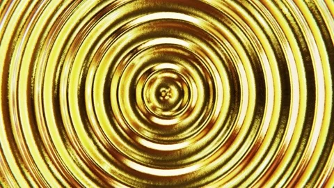 Waving textured liquid gold surface looping 3D animation Video stock 181607121