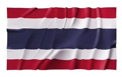 Waving Thailand Flag Stock Illustration