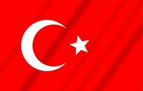 Waving Turkey Turkish flag background isolated Stock Illustration