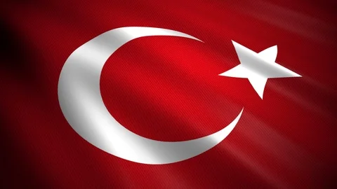 Waving Turkish Flag Stock Footage 99851860