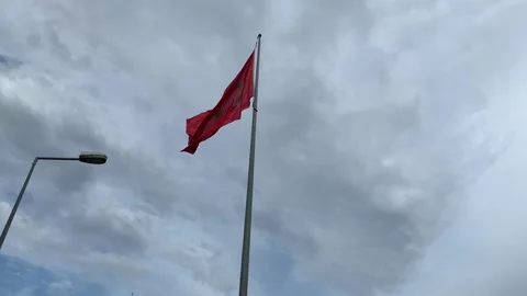 Waving turkish flag Stock Footage 171772629