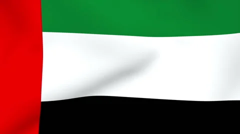 Waving UAE flag looping background Stock Footage 58398713