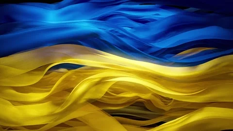 Waving ukrainian flag Stock-Footage 267810765