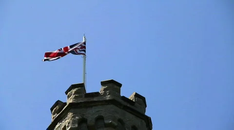 Waving Union Jack Stock Footage 738383