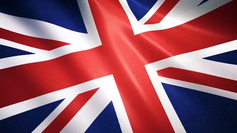 Waving United Kingdom Flag Stock Footage 100177268