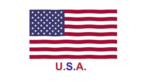 Waving Usa Flag Animation Background.  Video stock 154041616