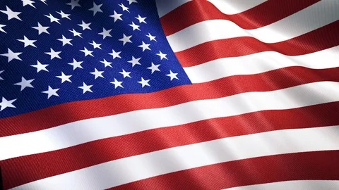 Waving Usa Flag Stock Footage 100212863