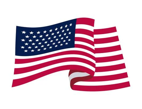 Waving usa flag Stock Illustration