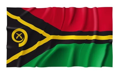 Waving Vanuatu Flag Stock Illustration