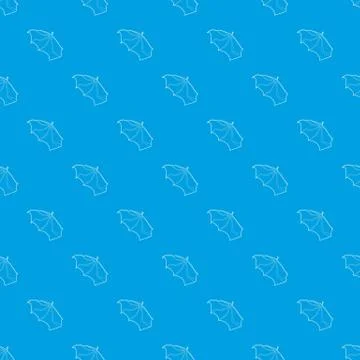 Waving wing pattern seamless blue Illustrazione stock