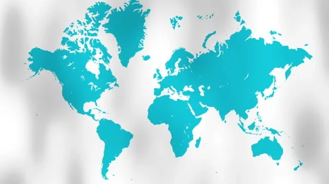 Waving world map white flag animation Stock Footage 41389826