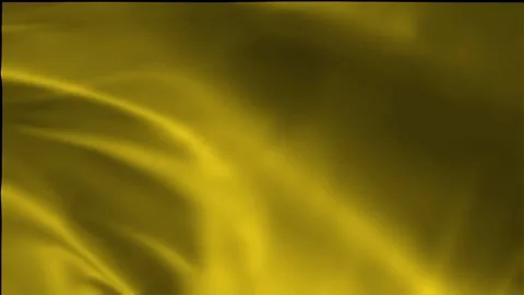 Waving Yellow Flag Loop - Caution Hazard and Warning Concept Stock Footage 340030147