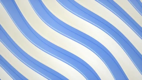Wavy 3D blue ribbon stripes flowing seamless loop abstract background Stock Footage 345601088