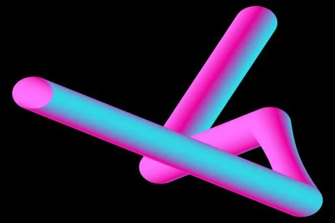 Wavy 3d Line Stock Illustration