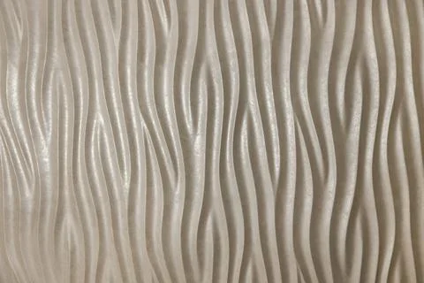 Wavy 3D panel, decorative wall in the form of waves. Design of wall panels. Stock Photos