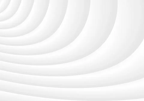 Wavy 3D white background of abstract waves. Vector Stock Illustration