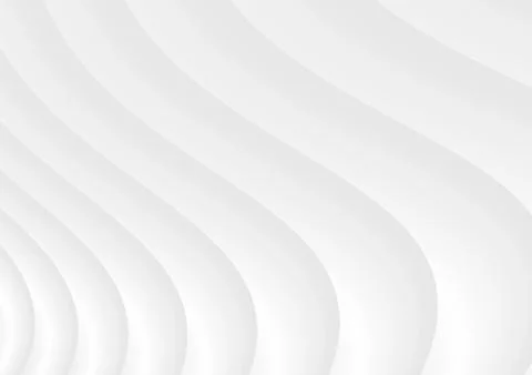 Wavy 3D white background of abstract waves. Vector Stock Illustration