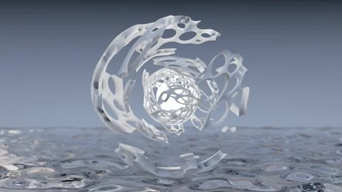 Wavy abstract art 3d sphere, Motion design template,  Oddly satisfying, Stock Footage 196625008